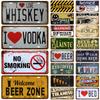 Beer Tinplates Plate Metal Sign Toilets Vintage Tin Signs Retro Metal Plaques For Cafe Kitchen Living Room Home Wall Art Decor