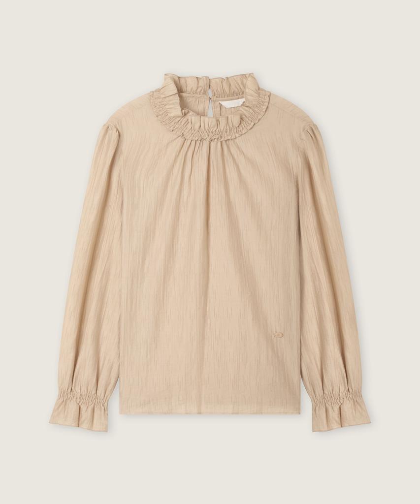 ROEM Ruffle Neck Detail Blouse Rmblg4Ts11