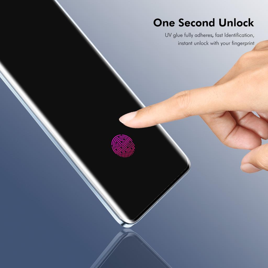 ENKAY HAT PRINCE 2 шт. Защитная пленка для экрана Xiaomi Redmi Note 13 Pro+ 5G, изогнутая, чувствительная к УФ-излучению, с поддержкой разблокировки по отпечатку пальца