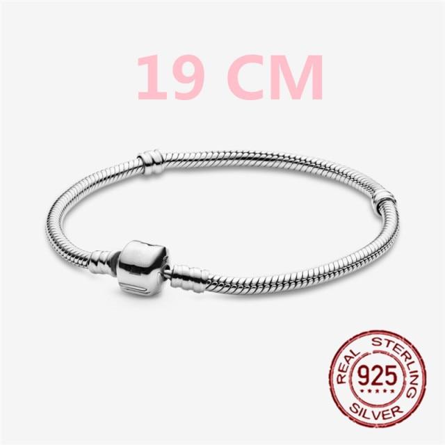Продажа 925 стерлингового серебра Moments сетчатый браслет змея цепь шарм бусины браслет для женщин мода Diy ювелирные изделия 6 стилей