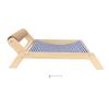 Cat Hammock Prevent Shaking Wooden Frame Swing Chair Kitten Raised Bed with Scratcher for All
