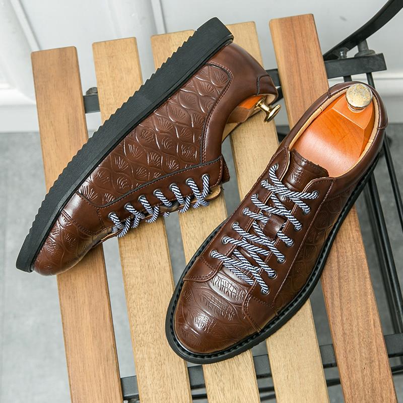 Модная повседневная и модная формальная обувь Мужская ПУ Уличная Легкая и Удобная Обувь Дерби Обувь для Путешествий Размер 39-47 Мужская Обувь