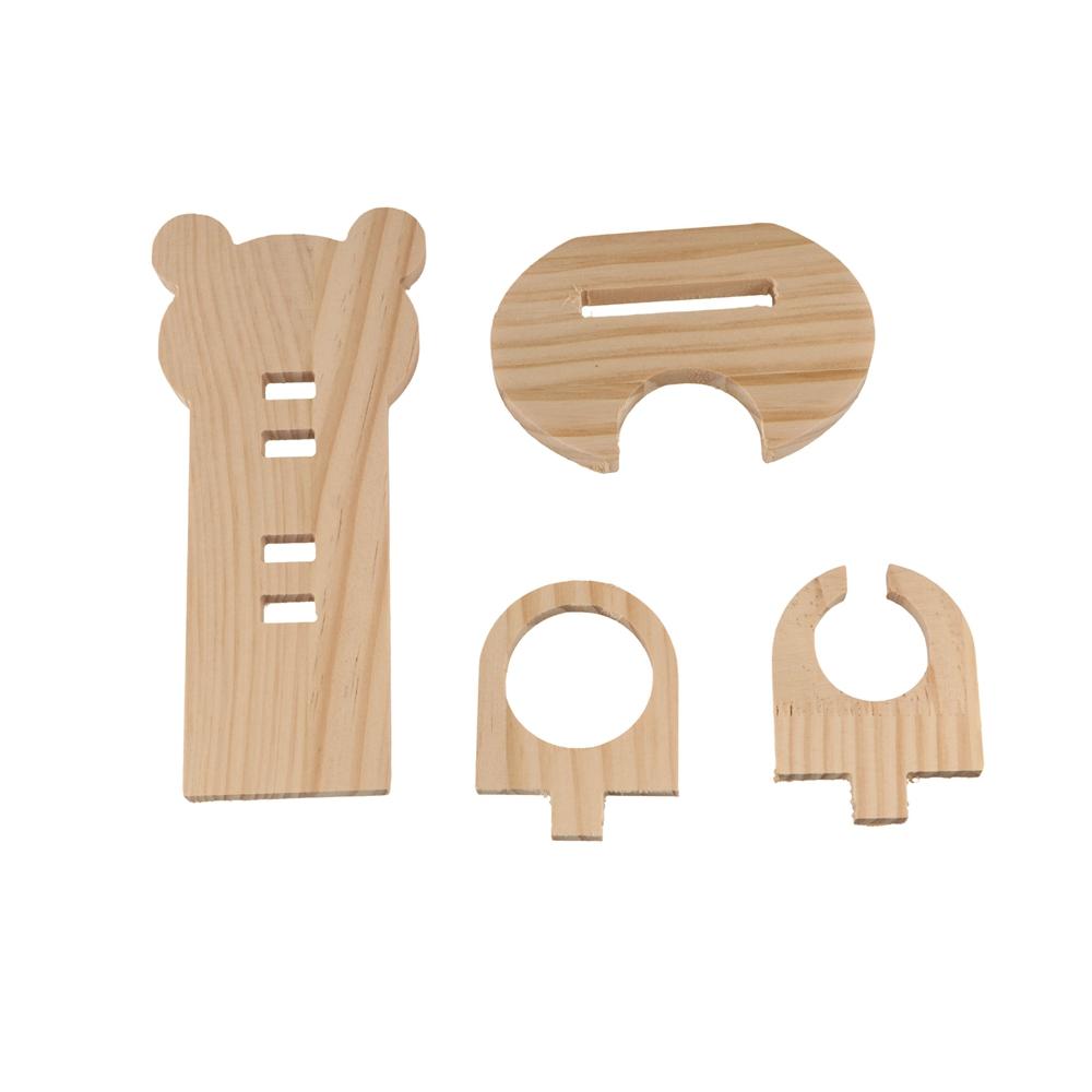 Wooden Hamster Water Bottle Holder Adjustable Pet Water Bottle Stand for Cage