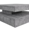 Swivel Square Coffee Table - Particle Board - Light Gray Concrete Decor - Classic - L 78 X D 78 X H 35.4 Cm - COFFEE