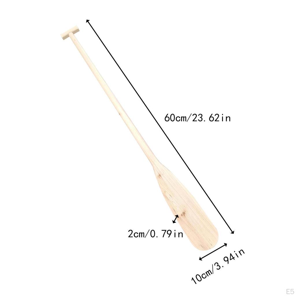 Wood Paddle Decoration Craft Handheld Unfinished Dragon Boat Oar for Kayak