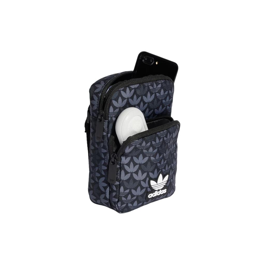 New Adidas Originals Recycled Polyester Plain Weave Fabric Crossbody Bag, Shoulder Bag Regular Unisex Black IU0011