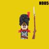 Medieval Napoleonic Knight Soldier Figures Building Blocks Miliatry War Infantry Guard Sword Cloak Flag Backpack Bricks Toy Gift