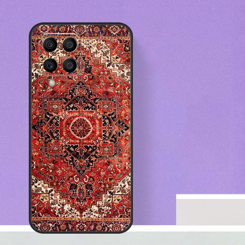 Persian Carpet Floral Pattern For Samsung Galaxy M12 M32 M52 M14 M34 M54 M21 M51 M31 M30s M20 M15 M55 M13 M33 M53 Case