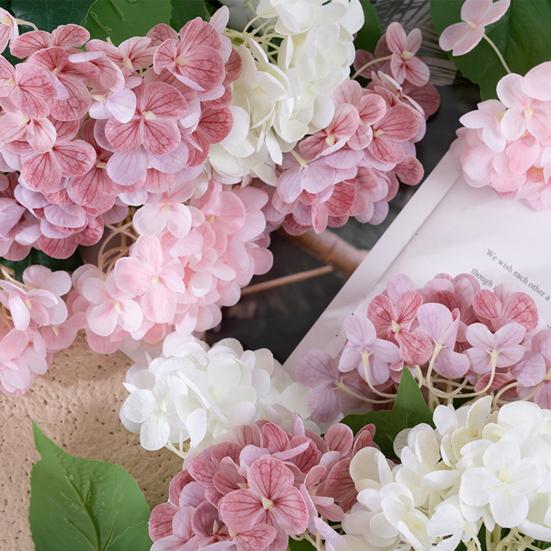 Гортензия Имитация цветка Невыцветающий искусственный домашний декор Не требует ухода Искусственная гортензия