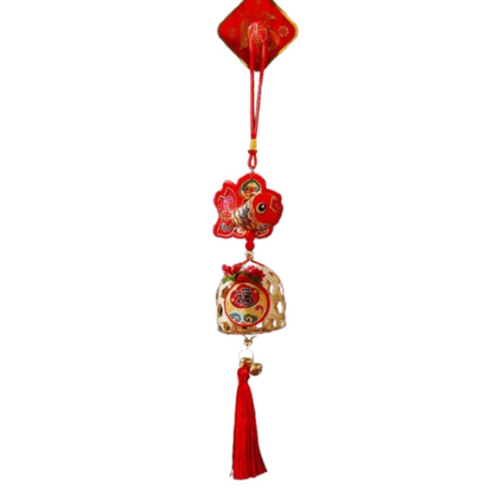Creative Spring Festival Decoration Pendant Reusable New Year Ornaments Red Lantern String Home