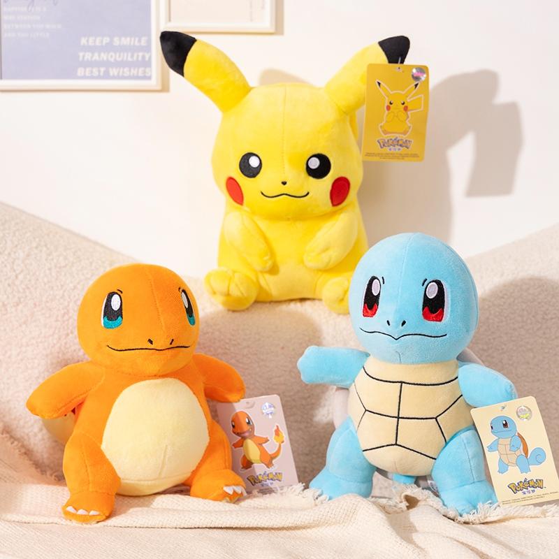 Genuine Pokemon Pikachu Stuffed Doll Cute Cartoon Anime Series Gengar Eevee Stuffed Doll Kawaii Toys Hobbies Kids Birthday Gift