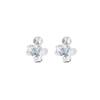 Gradient Crystal Flower Pearl Earrings 2024 New Elegant Fashionable and Versatile Style Earrings