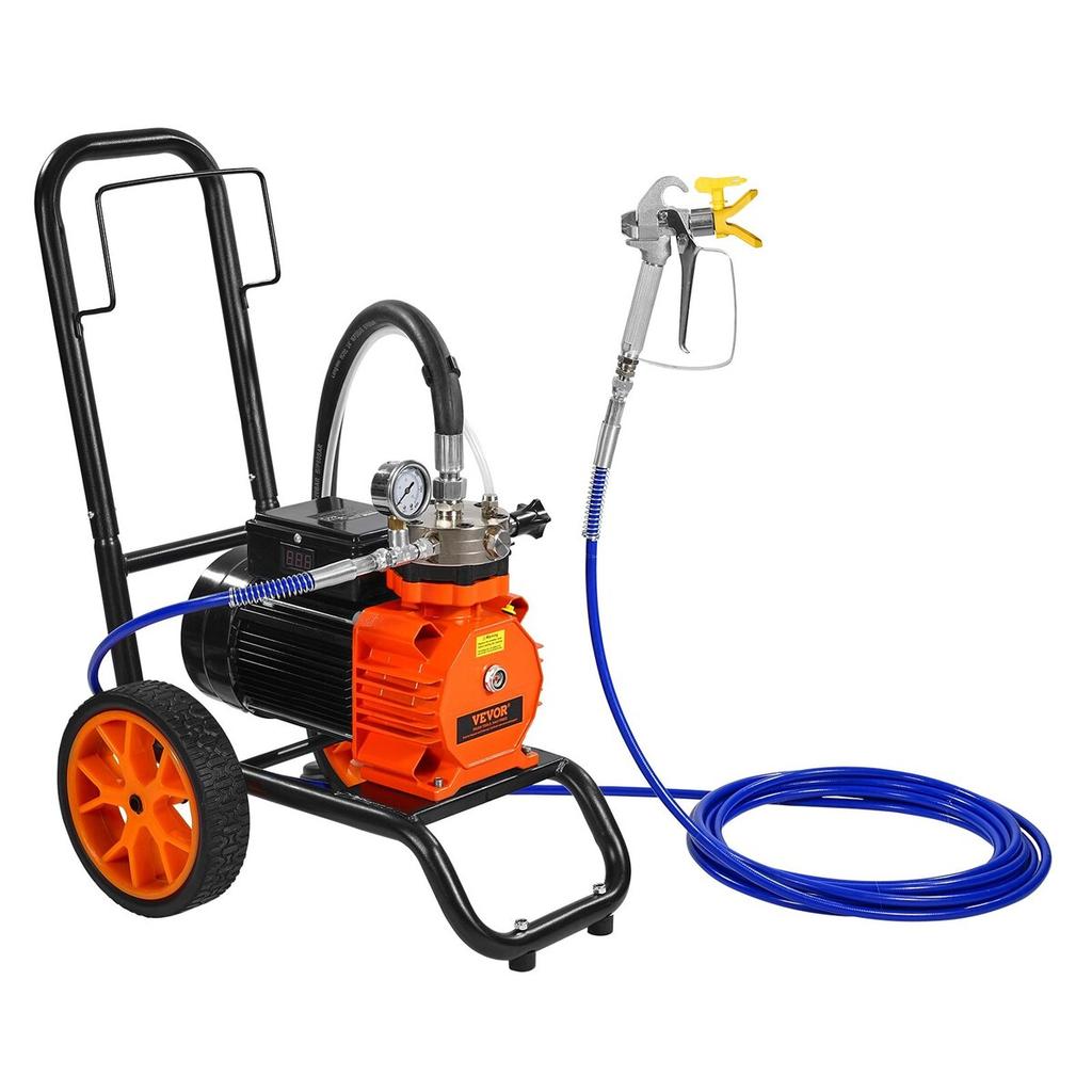 Cart Airless Paint Sprayer Diaphragm Paint Airless Sprayer 1100W Electric