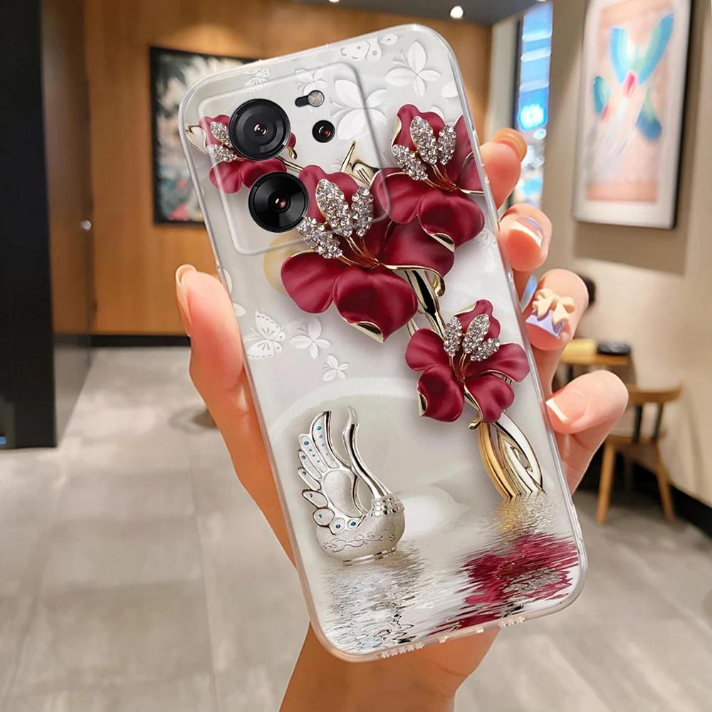 Чехол для Xiaomi 13T Задняя крышка Mi13T Мягкий силикон Funda Для Xiaomi 13T Pro Мягкие модные милые мультяшные чехлы Для Xiaomi Mi 13T Pro