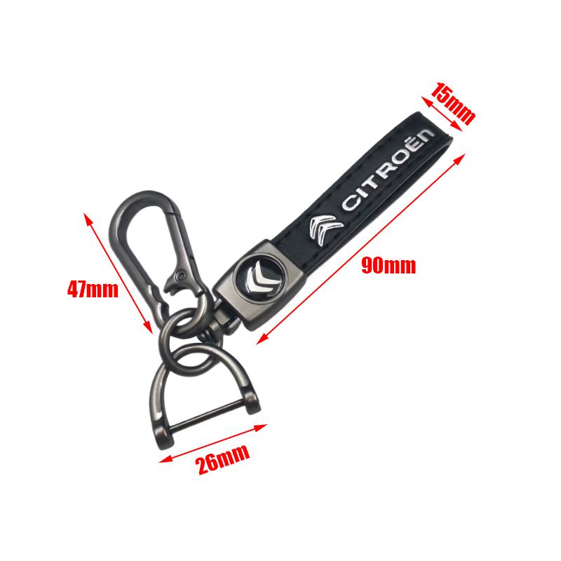AEG3 1pcs 3D Citroen new carbon fibre Zinc Alloy Car KeyChain Key Chain Keyring Key Ring Creative logo Emblem Auto Badge accessories