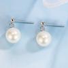 Простые серьги с искусственным жемчугом, большие белые позитивные круглые маленькие лампочки, классические стильные серьги