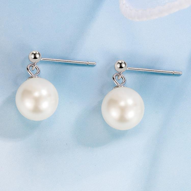 Простые серьги с искусственным жемчугом, большие белые позитивные круглые маленькие лампочки, классические стильные серьги