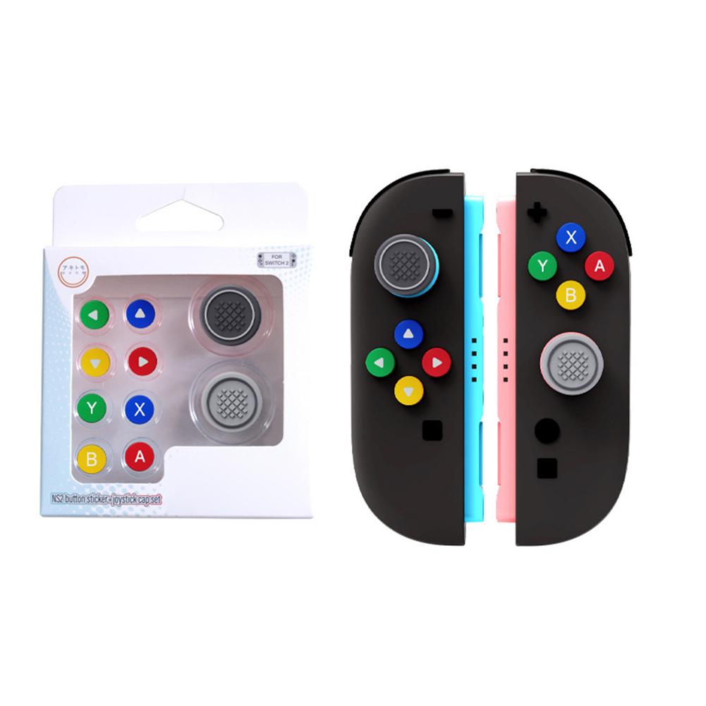 Для Nintendo Switch 2 Накладки на стики Джойстика и Набор Стикеры на Кнопки ABXY для Switch 2 Joycon Комплект Игровых Аксессуаров