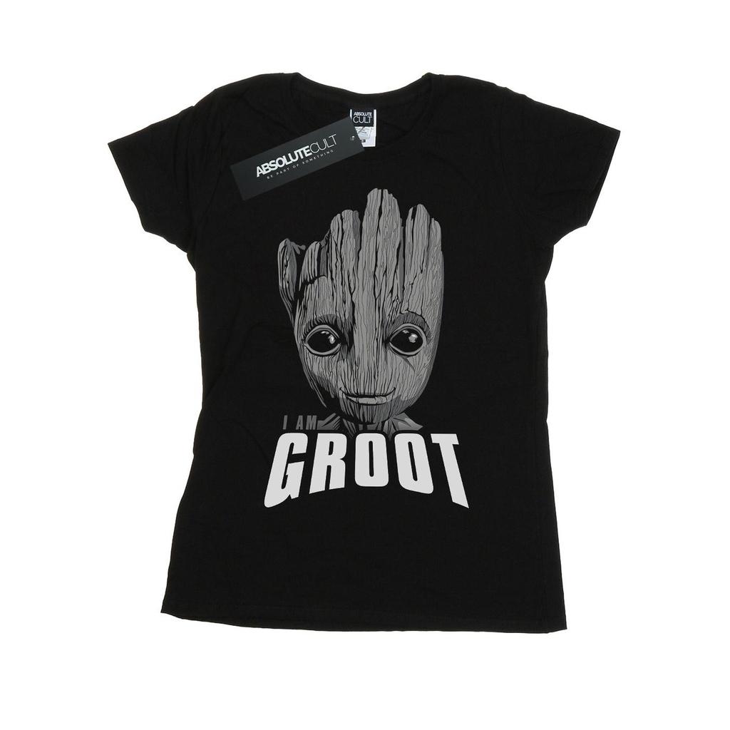 Marvel Womens/Ladies Guardians Of The Galaxy Groot Face Cotton T-Shirt