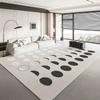INS Black and White Geometric Rug for Live Room Fashion Soft Room Decoration Home Mats Non-slip Washable Bedroom Lounge Carpet