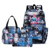 Набор рюкзаков из 3 предметов Stitch для мальчиков и девочек, Рюкзак с мультяшным принтом Stitch для школы, Большая вместительная сумка для путешествий на открытом воздухе