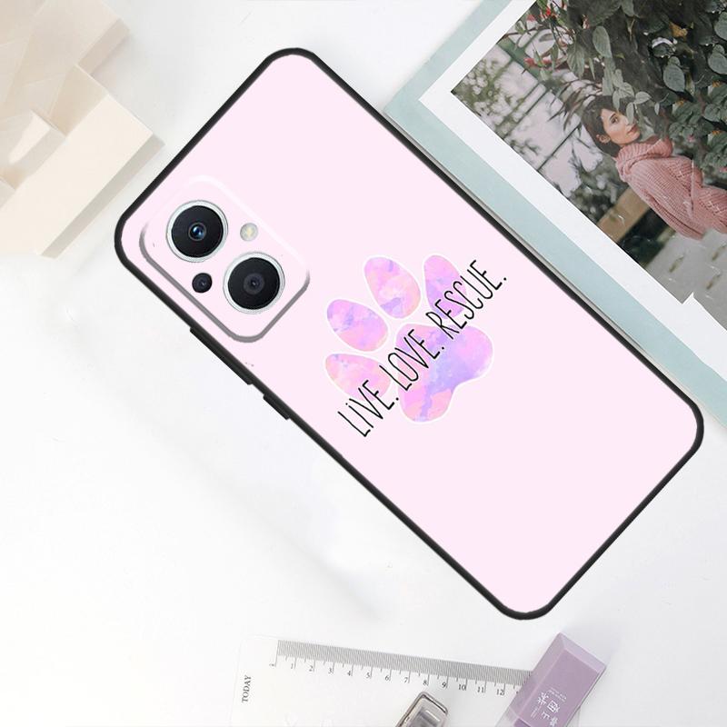 Чехол с дизайном лапки кошки и собаки для OPPO Reno 10 Pro 11 F 8T 4Z 5Z 4 5 6 7 8 Lite OPPO Find X5 X6 Pro X2 X3 Lite Чехол