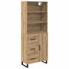 Highboard with Drawers 2 pcs Artisan Oak Wood Based Material