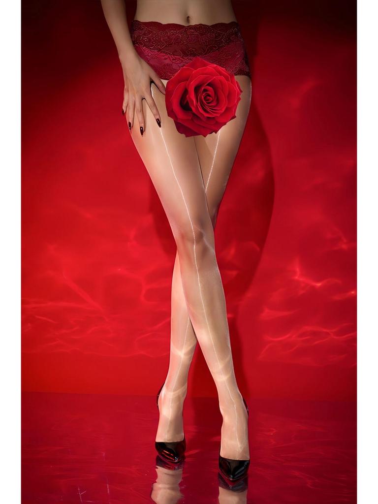 Сицилия Аврора Бесшовные черные кружевные трусики-колготки с завышенной талией - Супертонкие и шелковистые летние чулки