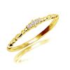 Lala Christie Diamond Pinky Natural Size 18K Yellow PLATINUM Ring, Diamonds, 0.02ct Total, 7, Gold, Collection, Lr56-0003-yg-07