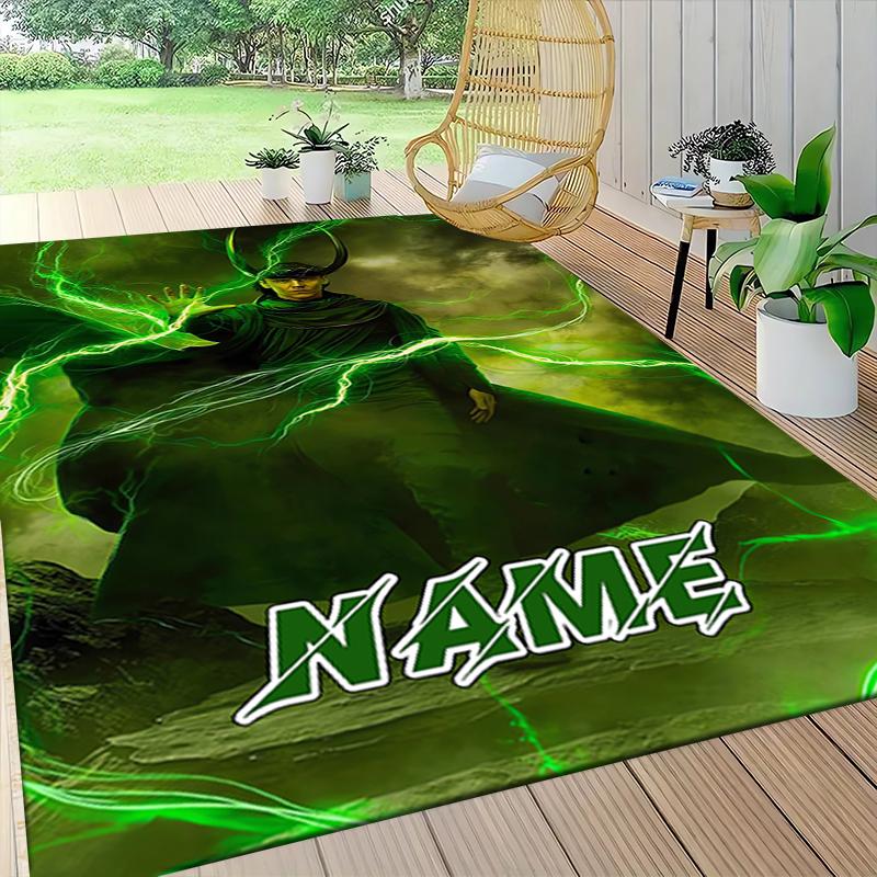 Custom Name "Powerful Dark Sorcerer" Carpet Rug Customizable Soft Washable Anti-Slip Home Living Room Sofa Mats Personalized Rug. 0909151