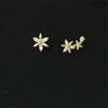 925 Sterling Silver Plating Simple Small Flower Stud Earrings Women Creative Fashion 14k Gold Plated Jewelry