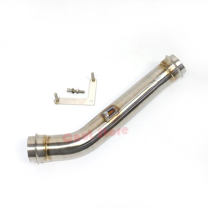 60mm Motorcycle Exhaust Muffler Stainless Steel Middle Link Pipe For KTM 1290 Super Duke R 2014 2015 2016 2017 2018 2019