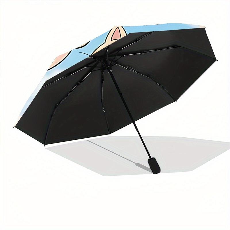1pc Chibi Maruko-chan Cat Automatic Folding Umbrella - Lightweight, Retractable Design with 8-Rib Durability, Perfect for Outdoor45