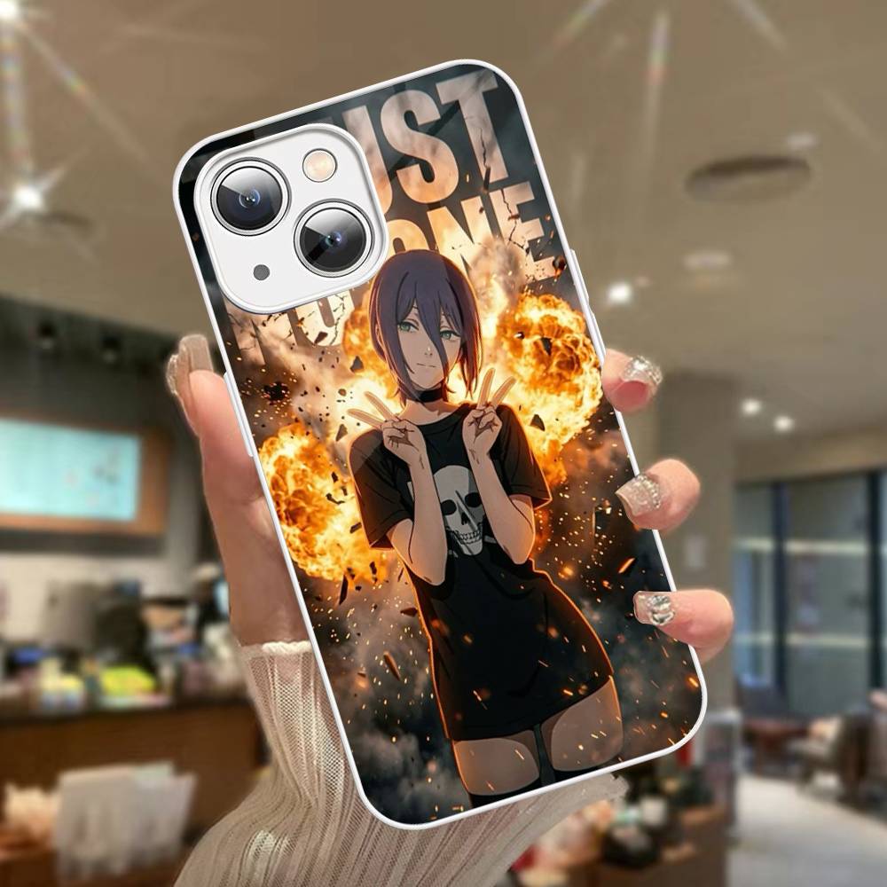 Человек-бензопила Фильм Арка Резе Для iPhone 14 13 12 Mini 11 Pro XS Max X XR 14 Plus Закаленное Стекло Чехол