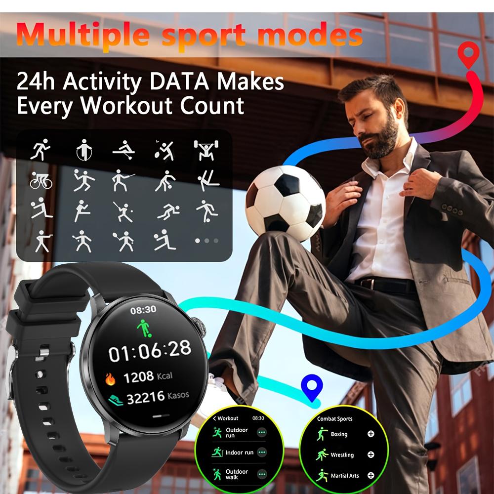 НОВЫЕ 8мм Ультратонкие Модные Умные Часы 1.43" AMOLED HD Экран Женское Здоровье Пульс Bluetooth Звонок Женские Умные Часы