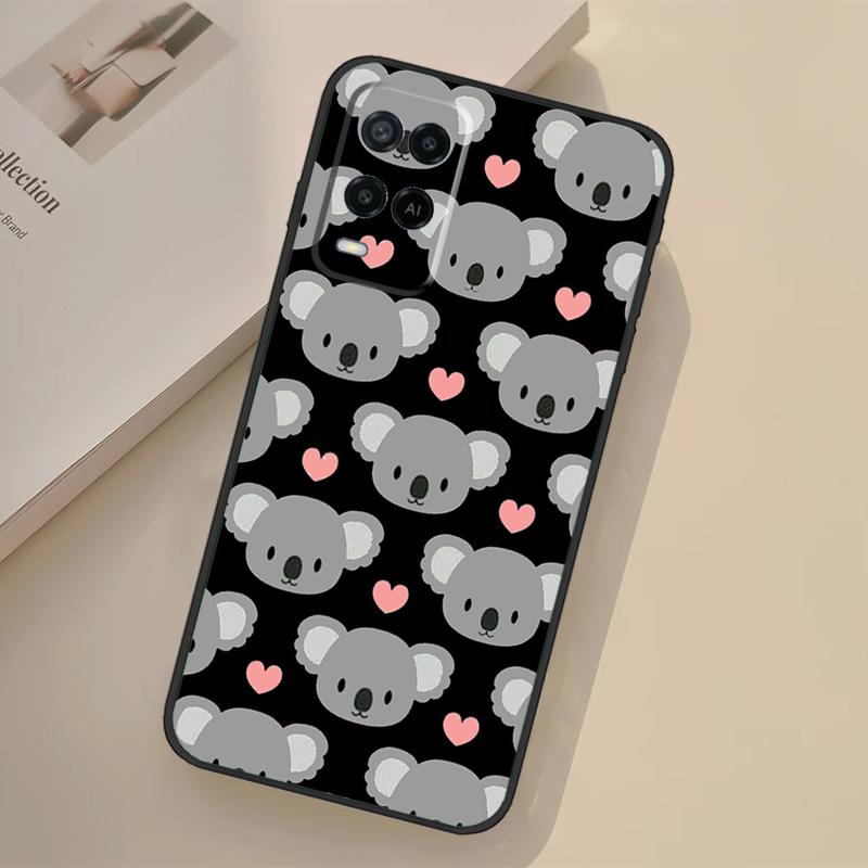 Cute Australia Koala Art Case For Oppo A94 A74 A54 A80 A60 A40 A18 A38 A58 A78 A98 A96 A76 A16 A15 A17 A57 A77 A5 Pro