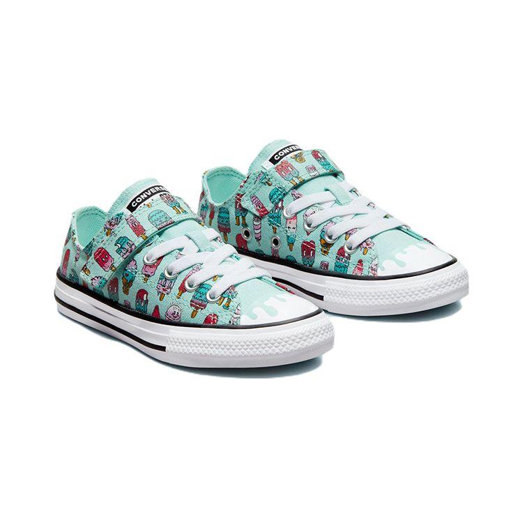 Converse Детские кроссовки Chuck Taylor All Star Low Easy-On PS Sweet Scoops Blue Light-Dew Prime-Pink A02151F