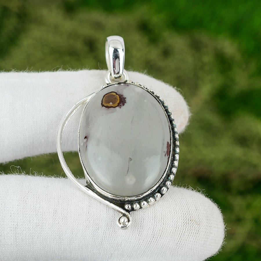 Камень Яшма Кофейное Зерно Серебро 925 пробы Безель Элегантная Сестра Новый Кулон