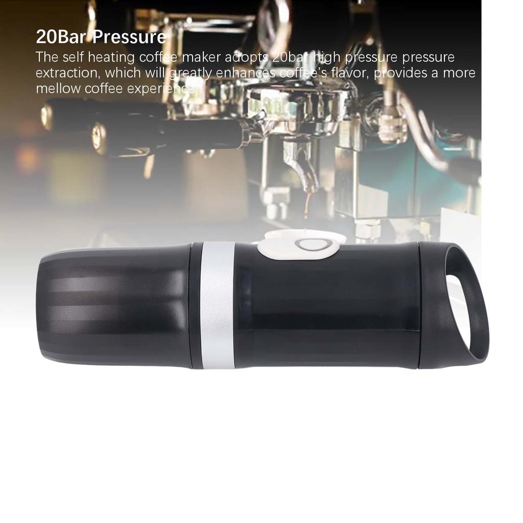 Mini Coffee Maker 20Bar Self Heating Cordless Single Serve Coffee Maker Portable Capsule Coffee
