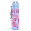 1PC On My Mom's Last Nerve Funny Print 750ml Color Plastic Sports Water Bottle Leakproof Flip Straw Lid Suitable for Sports Office Home Use