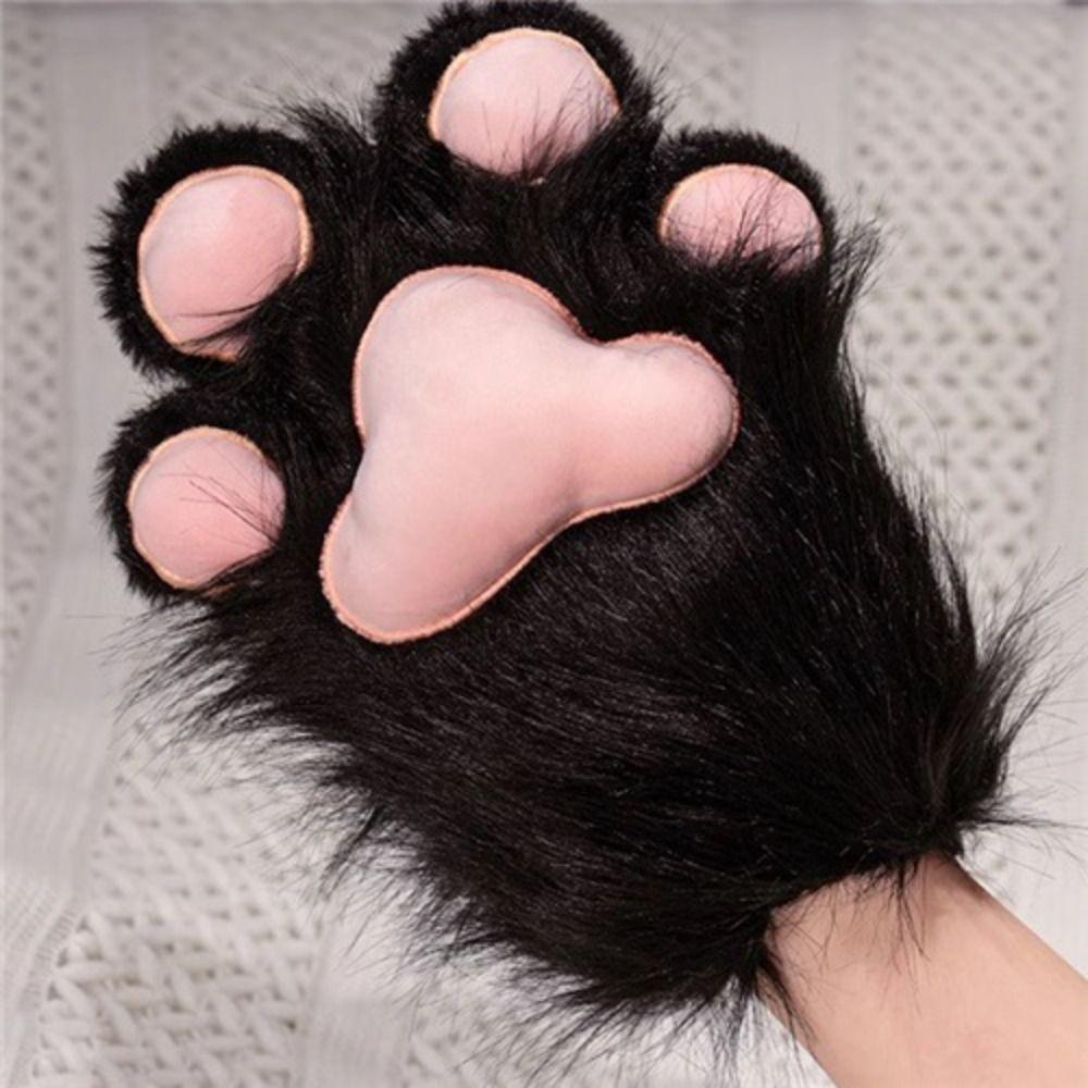 Furry Plush Cat Paw Gloves Fursuit Kigurumi Cosplay Props Fashion Cosplay Costume Gloves Party