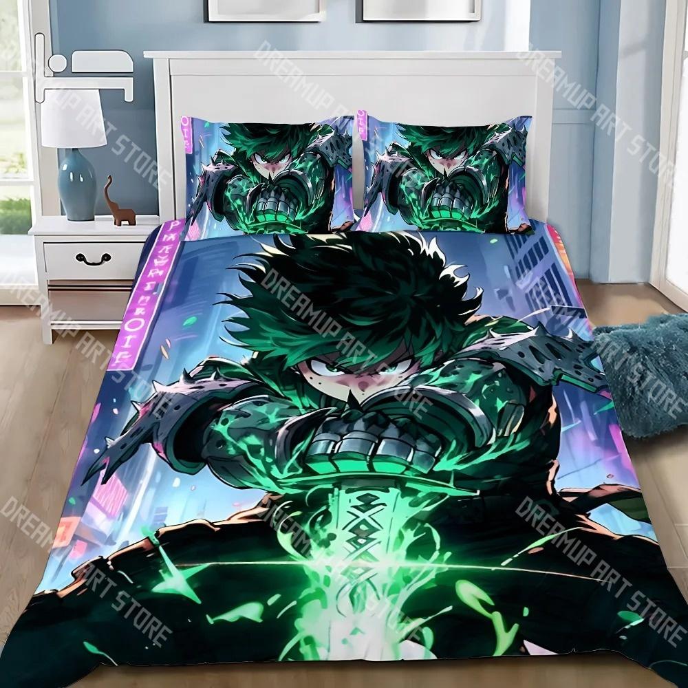 Модный набор постельного белья My Hero Academia Аниме Односпальный Полуторный Двуспальный Евро-размер Кинг-сайз Комплект постельного белья для детской комнаты Пододеяльник Комплекты Простыня Комплект