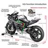 Спрей 1/6 Масштаб Модель Мотоцикла Kawasaki H2R H2 Металлическая Игрушка Мотоцикл С Имитацией Звука и Света Сплав Декоративный Подарок для Мальчика Мужчины