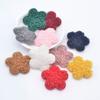10Pcs 38mm Soft Plush Padded Patches Flower Appliques for DIY Clothes Crafts Hat Bag Gloves Socks Sewing Accessories Patches