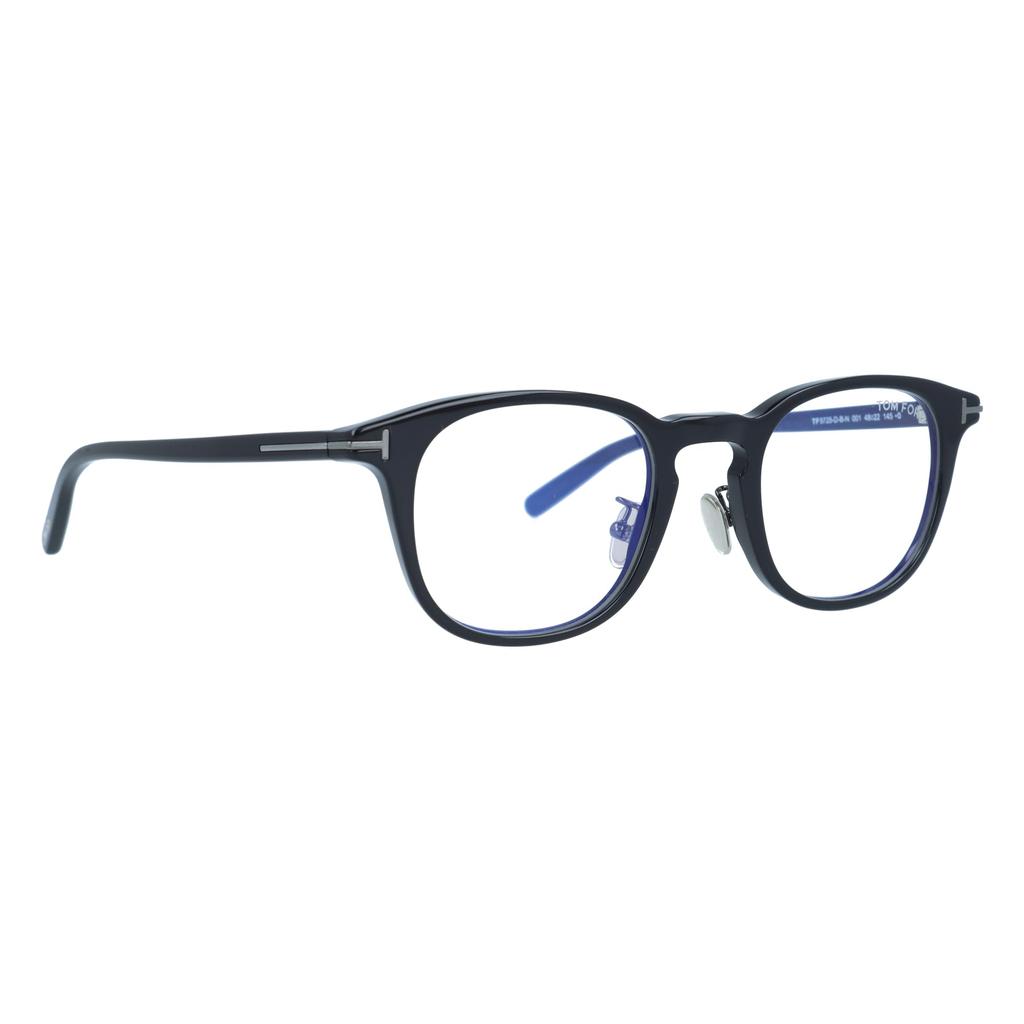 Tom Ford Noir Collection Eyeglass Asian Size Unisex for Men and Wellington-style Frames, Fit, FT5725-D-B-N 001, 48, Women.