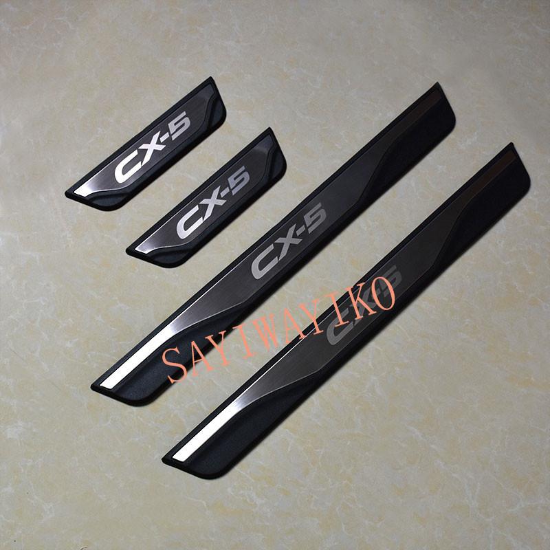 FIT For Mazda CX-5 Cx5 2012 2014 2016 2017 Door Sill Scuff Plate Welcome Pedal Stainless Steel Car Styling Car Accessories