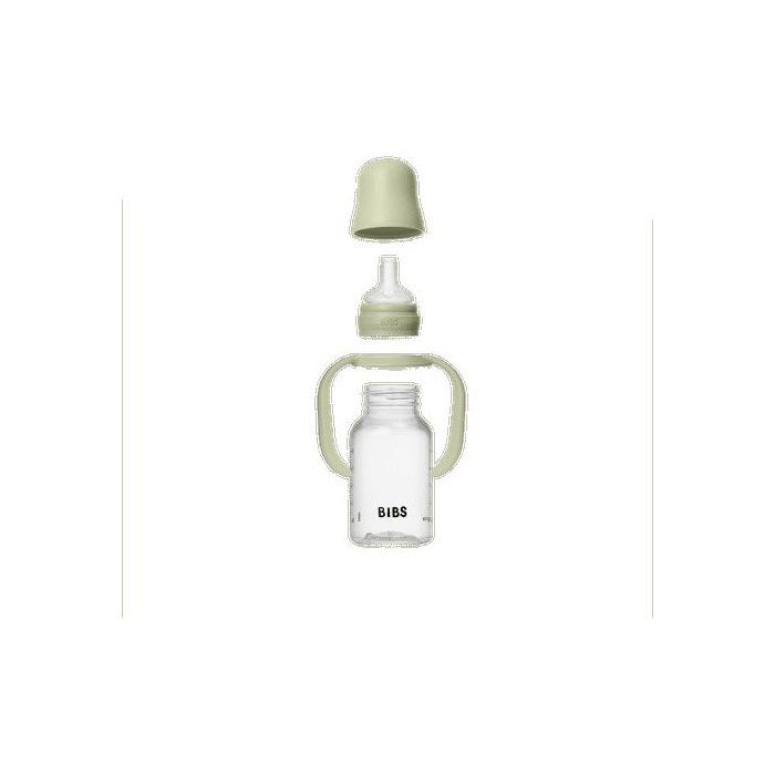 Biberon bébé - BIBS Tasse apprentissage - Embout rond - Silicone - 150 ml - Sage