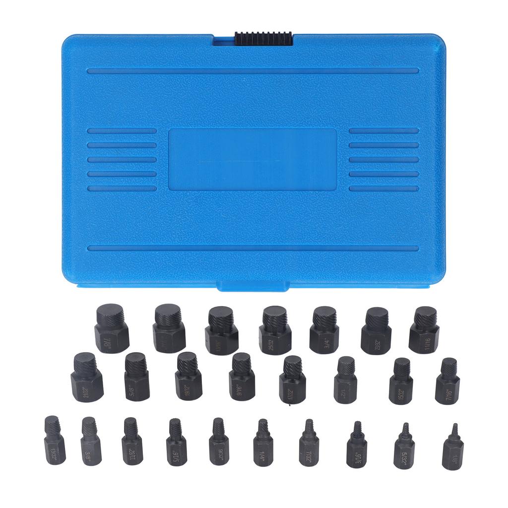 25 шт. Набор для извлечения болтов из хромомолибденовой стали с шестигранной головкой для ремонта сломанных поврежденных болтов и шпилек