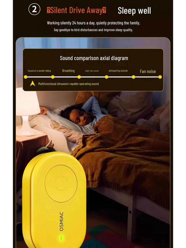 Ультразвуковой автоматический отпугиватель птиц для балконов и голубей