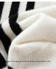 Women's French Coco Style Striped Cashmere Cardigan – Round Neck Autumn/Winter Loose Knitwear